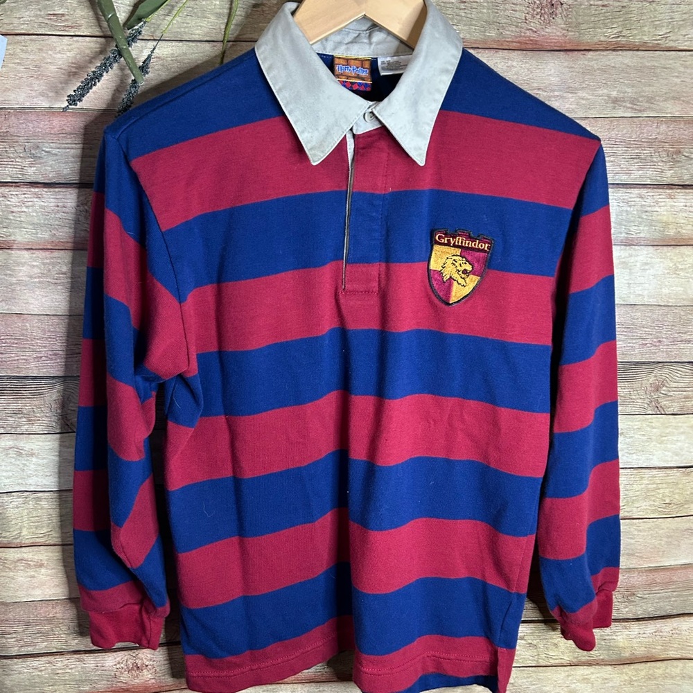 2000 Harry Potter Gryffindor Youth Long Sleeve Polo Boys Size 14/16